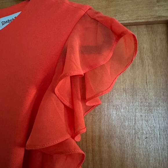 Coral Fluttern Sleeve Dress size 8 - Picture 4 of 5